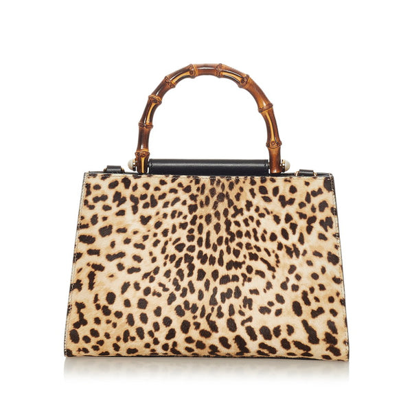 グッチ バンブー 459076 ベージュ ハラコ レザー ハンドバッグ ショルダーバッグ 2WAY レディース GUCCI 【中古】