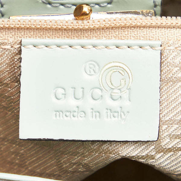 グッチ 001-4150 ミントグリーン エナメル ショルダーバッグ レディース GUCCI 【中古】