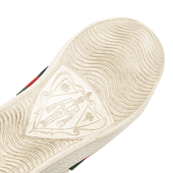 グッチ エース エンブロイダリー 454562 ホワイト レザー スニーカー レディース GUCCI 【中古】