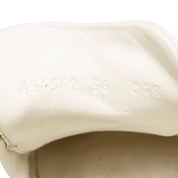 グッチ エース エンブロイダリー 454562 ホワイト レザー スニーカー レディース GUCCI 【中古】