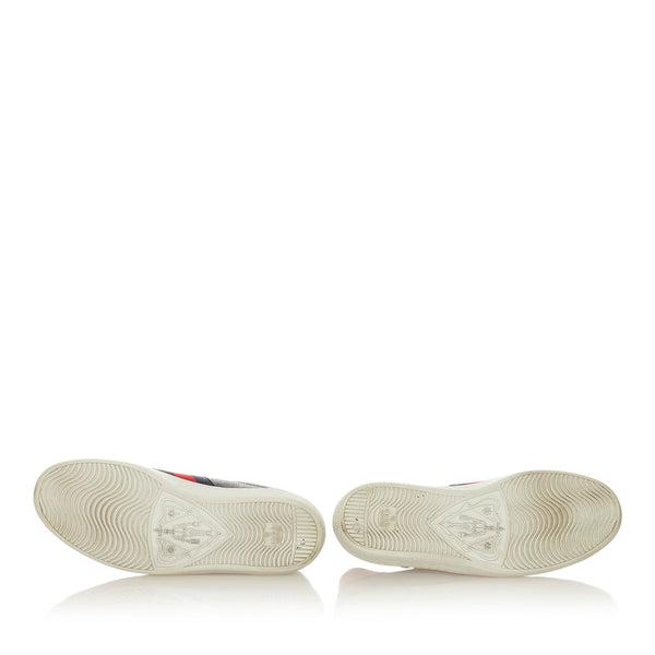 グッチ GGスプリーム 429445 ネイビー PVC スニーカー メンズ GUCCI 【中古】