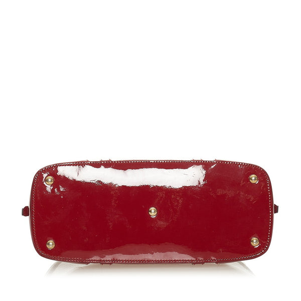 グッチ マイクロ グッチシマ 309617 レッド エナメル ハンドバッグ ショルダーバッグ 2WAY レディース GUCCI 【中古】