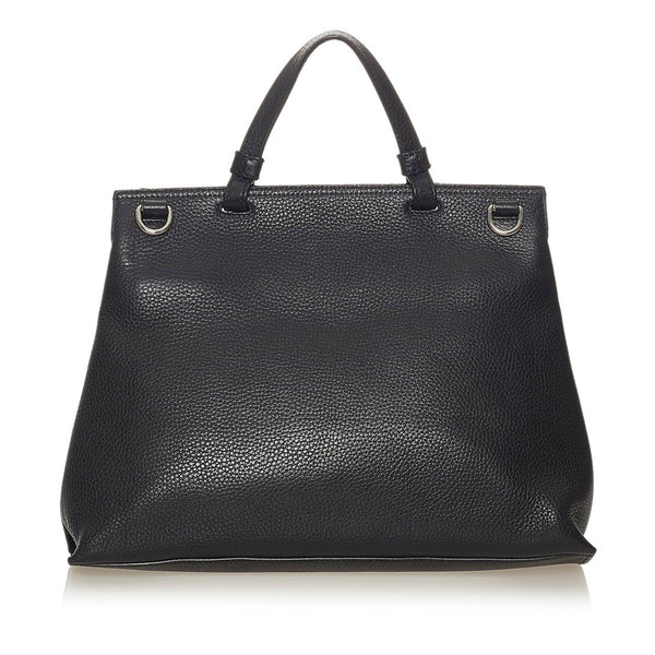 グッチ バンブー 392013 ブラック レザー ハンドバッグ ショルダーバッグ 2WAY レディース GUCCI 【中古】