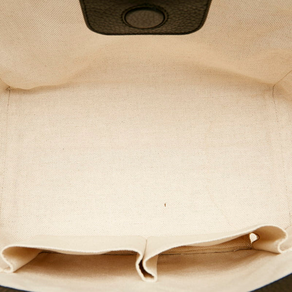 グッチ スウィング 354408 ブラック レザー トートバッグ レディース GUCCI 【中古】