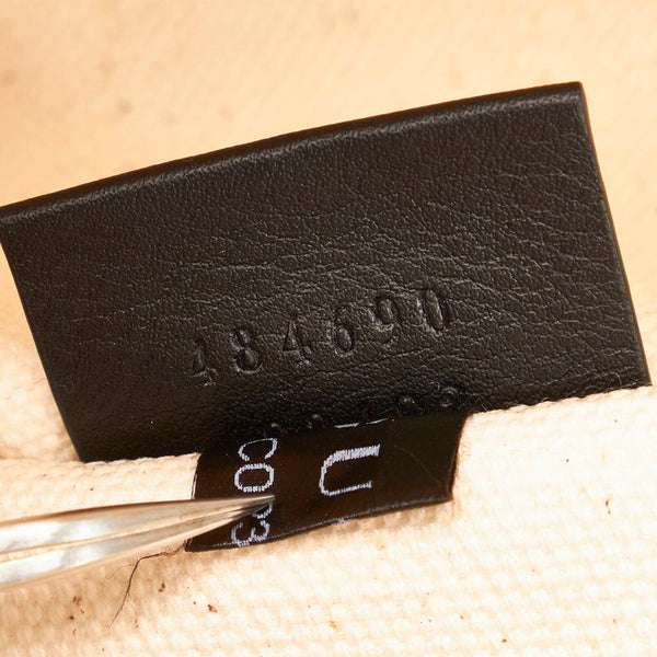 グッチ キャット 484690 ベージュ アイボリー キャンバス トートバッグ レディース GUCCI 【中古】