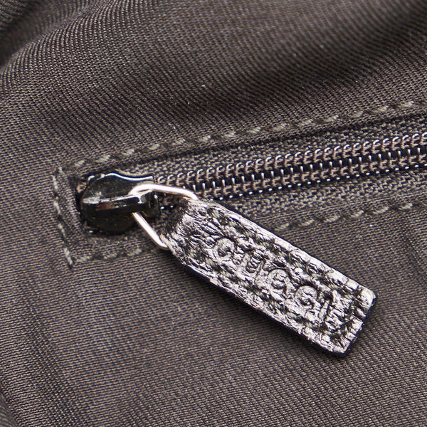 グッチ GGキャンバス トートバッグ 141470 ブラック キャンバス レザー レディース GUCCI 【中古】