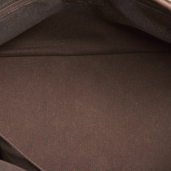 グッチ GGクリスタル シェリーライン 293594 ベージュ ブラウン PVC レザー トートバッグ レディース GUCCI 【中古】