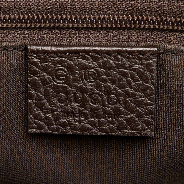 グッチ GGクリスタル シェリーライン 293594 ベージュ ブラウン PVC レザー トートバッグ レディース GUCCI 【中古】