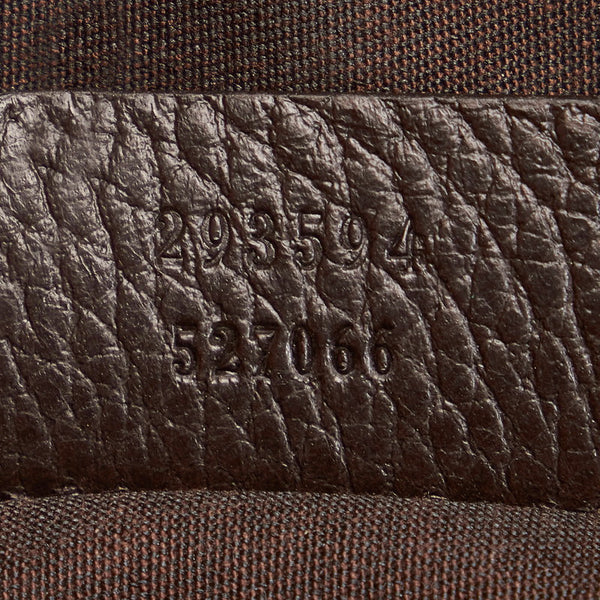 グッチ GGクリスタル シェリーライン 293594 ベージュ ブラウン PVC レザー トートバッグ レディース GUCCI 【中古】