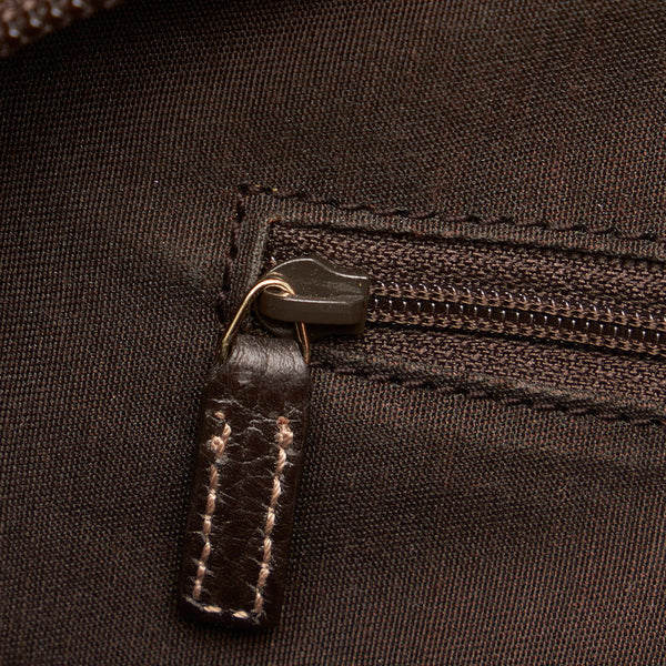 グッチ GGクリスタル シェリーライン 293594 ベージュ ブラウン PVC レザー トートバッグ レディース GUCCI 【中古】