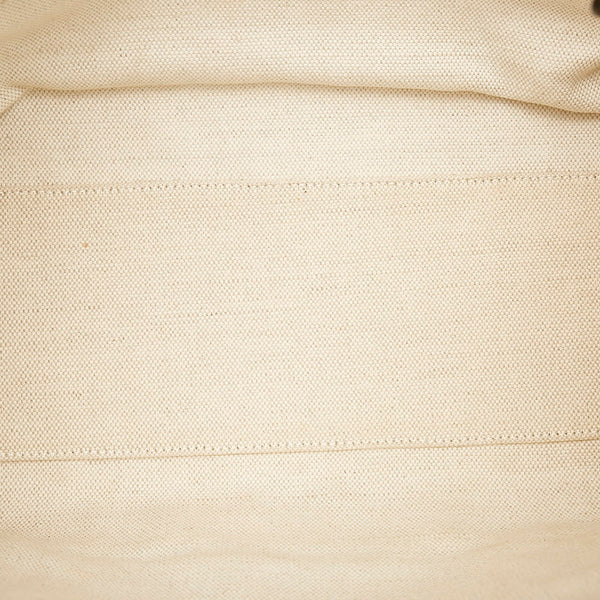 グッチ GGスプリーム 140948 ベージュ ブラウン PVC レザー ハンドバッグ レディース GUCCI 【中古】