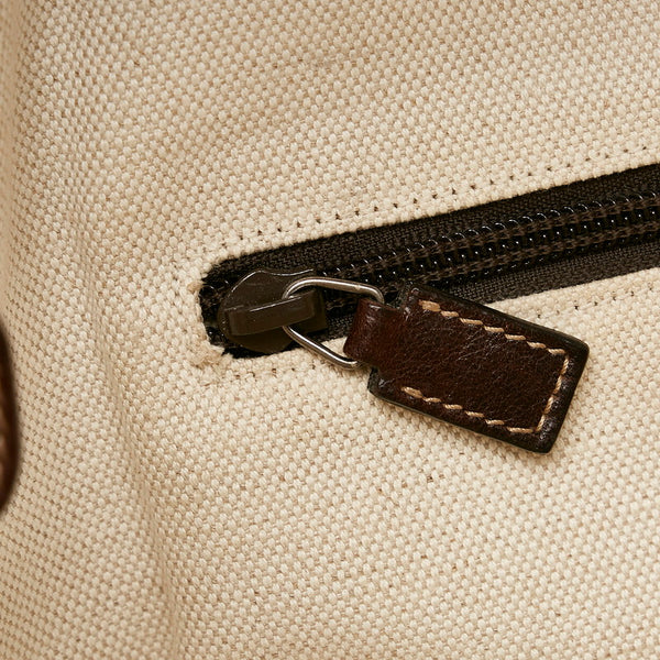 グッチ GGスプリーム 140948 ベージュ ブラウン PVC レザー ハンドバッグ レディース GUCCI 【中古】