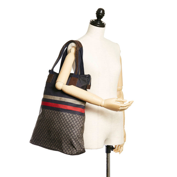 グッチ ディアマンテ トートバッグ 268112 ネイビー ナイロン メンズ GUCCI 【中古】