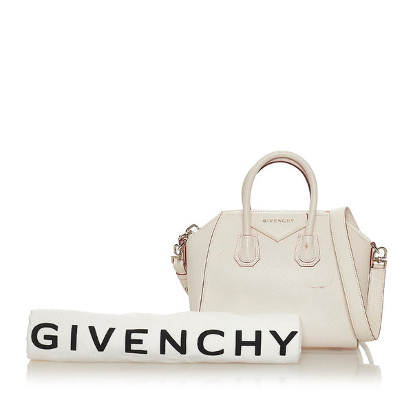 ジバンシー アンティゴナ ホワイト レザー ハンドバッグ ショルダーバッグ 2WAY レディース Givenchy 【中古】