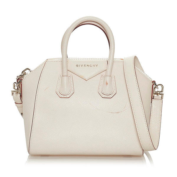 ジバンシー アンティゴナ ホワイト レザー ハンドバッグ ショルダーバッグ 2WAY レディース Givenchy 【中古】
