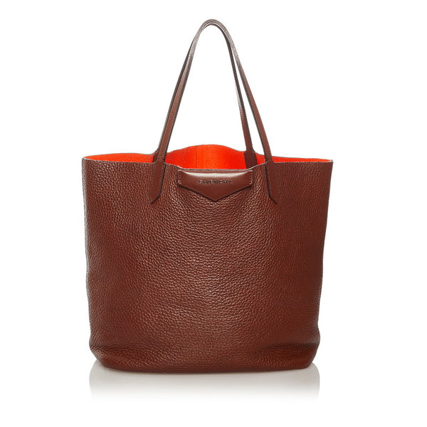 ジバンシー ブラウン レザー トートバッグ レディース Givenchy 【中古】