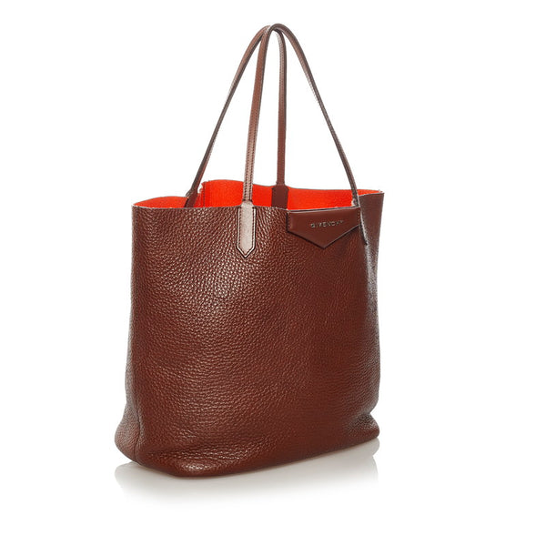 ジバンシー ブラウン レザー トートバッグ レディース Givenchy 【中古】