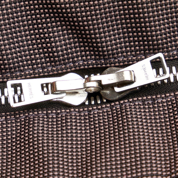 エルメス エールラインアドMM グレー キャンバス リュック バックパック レディース HERMES 【中古】