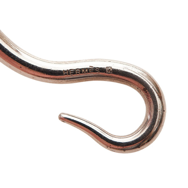 エルメス ブラウン シルバー レザー メタル ジャンボ ブレスレット レディース HERMES 【中古】