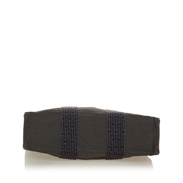 エルメス エールラインPM グレー キャンバス ハンドバッグ レディース HERMES 【中古】