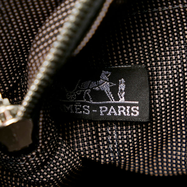 エルメス エールラインPM グレー キャンバス ハンドバッグ レディース HERMES 【中古】