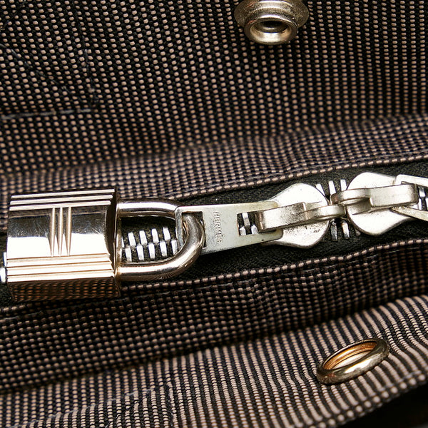 エルメス エールラインPM グレー キャンバス ハンドバッグ レディース HERMES 【中古】