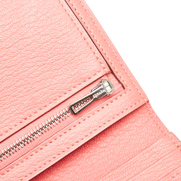 エルメス ベアンスフレ 長財布 ピンク ローズリップスティック シェーブル レディース HERMES 【中古】