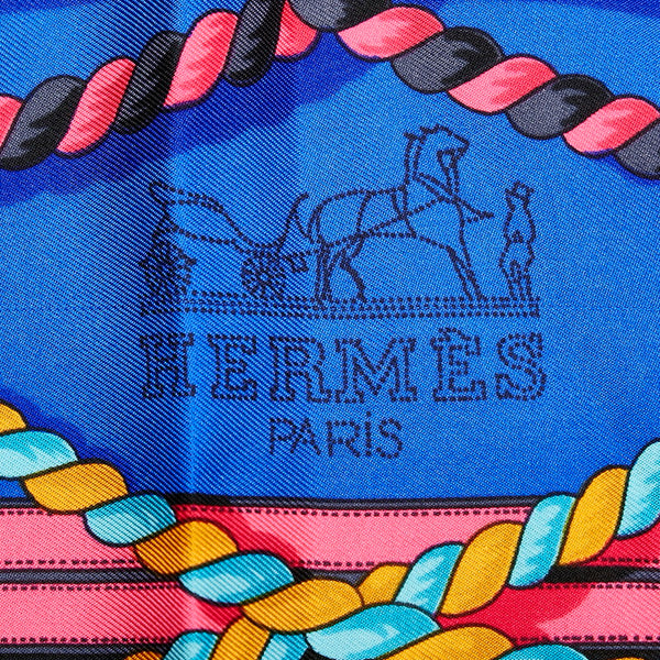 エルメス カレ90 GRANDE TENUE  馬の礼装 ブラック マルチ シルク スカーフ レディース HERMES 【中古】