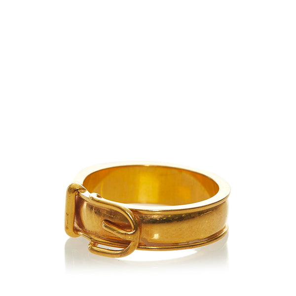 エルメス ベルトモチーフ スカーフリング ゴールド メッキ レディース HERMES 【中古】