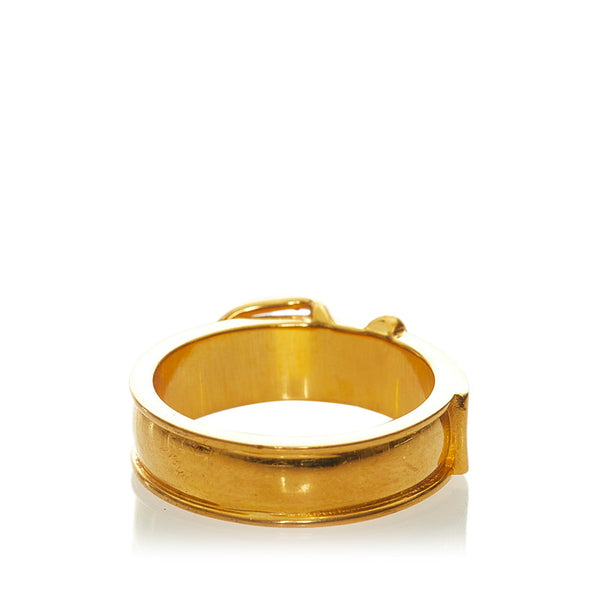 エルメス ベルトモチーフ スカーフリング ゴールド メッキ レディース HERMES 【中古】