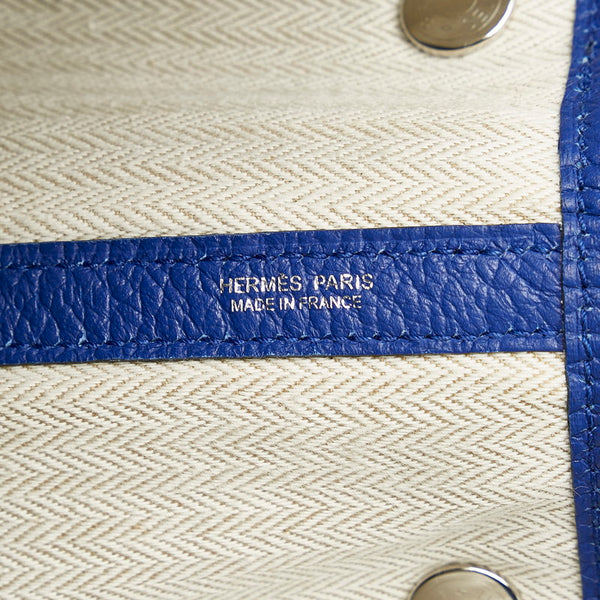 エルメス ガーデンパーティ36 ヴォーカントリー ブルー ネゴンダ トートバッグ レディース HERMES C刻印 【中古】