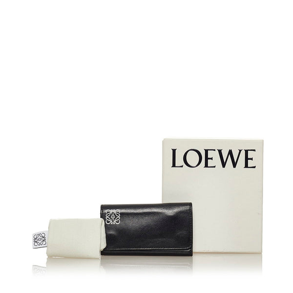 ロエベ アナグラム キーケース ブラック レザー レディース LOEWE 【中古】