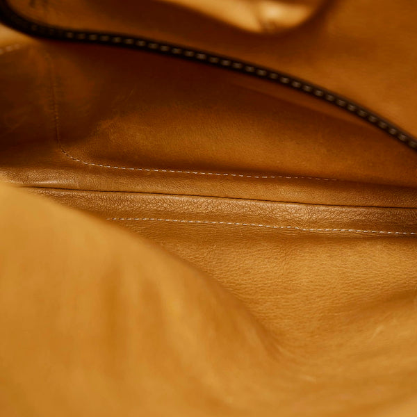 ロエベ ベージュ ブラウン スウェード レザー 肩掛け ショルダーバッグ レディース LOEWE 【中古】