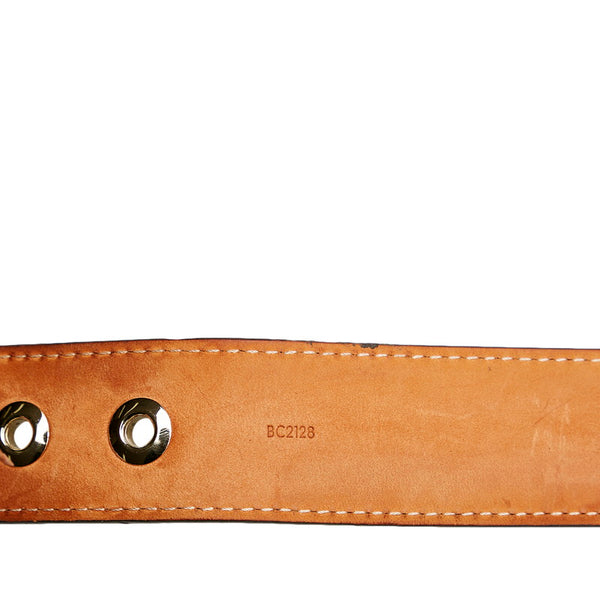 ルイ ヴィトン モノグラム サンチュール グレー キャンバス チタニウム ベルト メンズ LOUIS VUITTON 【中古】