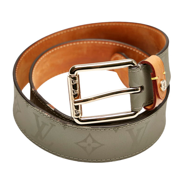 ルイ ヴィトン モノグラム サンチュール グレー キャンバス チタニウム ベルト メンズ LOUIS VUITTON 【中古】