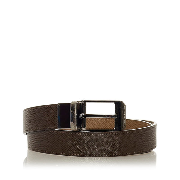 ルイ ヴィトン タイガ M9567U ブラウン レザー ベルト メンズ LOUIS VUITTON 【中古】