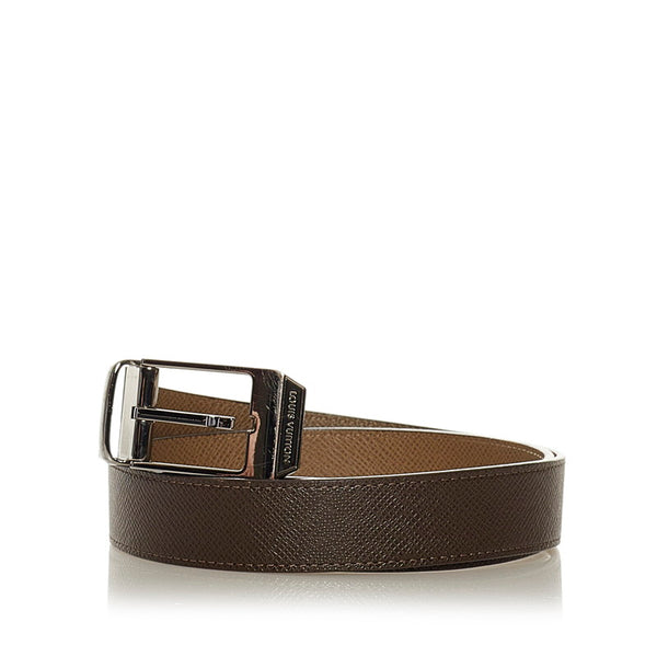 ルイ ヴィトン タイガ M9567U ブラウン レザー ベルト メンズ LOUIS VUITTON 【中古】