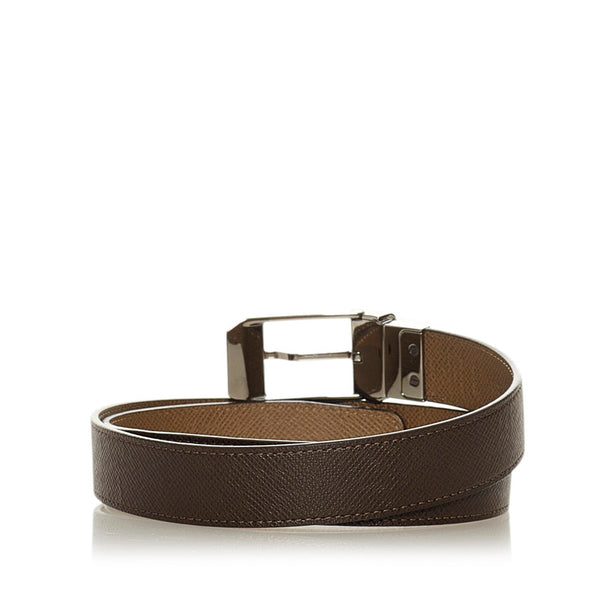 ルイ ヴィトン タイガ M9567U ブラウン レザー ベルト メンズ LOUIS VUITTON 【中古】