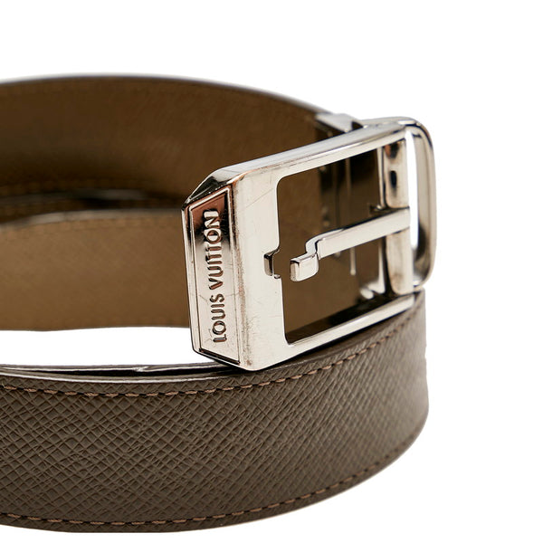 ルイ ヴィトン タイガ M9567U ブラウン レザー ベルト メンズ LOUIS VUITTON 【中古】