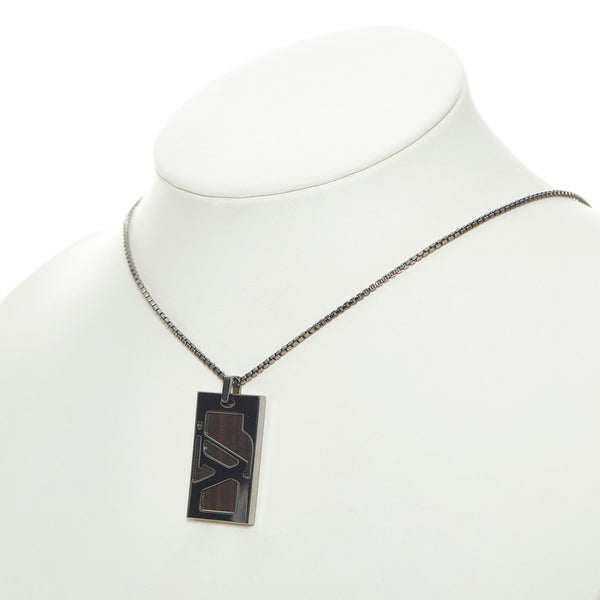 ルイ ヴィトン M66199 クロム メタル ウッド パンダンティフ ケープタウン ネックレス レディース LOUIS VUITTON 【中古】