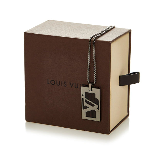 ルイ ヴィトン M66199 クロム メタル ウッド パンダンティフ ケープタウン ネックレス レディース LOUIS VUITTON 【中古】