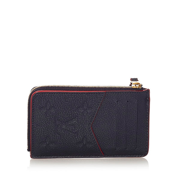 ルイ ヴィトン モノグラム アンプラント ポルト カルト レクト ヴェルソ M69420 ネイビー レザー コインケース レディース LOUIS VUITTON 【中古】
