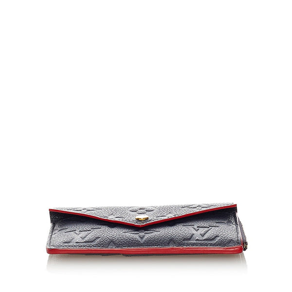 ルイ ヴィトン モノグラム アンプラント ポルト カルト レクト ヴェルソ M69420 ネイビー レザー コインケース レディース LOUIS VUITTON 【中古】