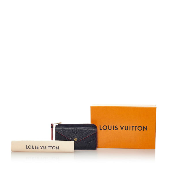ルイ ヴィトン モノグラム アンプラント ポルト カルト レクト ヴェルソ M69420 ネイビー レザー コインケース レディース LOUIS VUITTON 【中古】