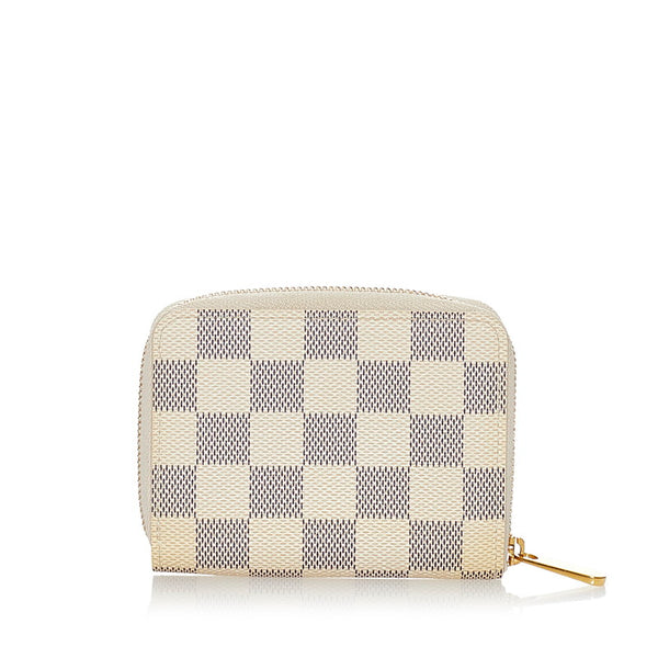 ルイ ヴィトン ダミエ アズール ジッピーコインパース N63069 ホワイト PVC コインケース レディース LOUIS VUITTON 【中古】
