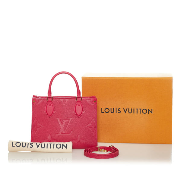 ルイ ヴィトン アンプラント オンザゴーPM ハンドバッグ ショルダーバッグ 2WAY M45660 フリージア ピンク レザー レディース LOUIS VUITTON 【中古】