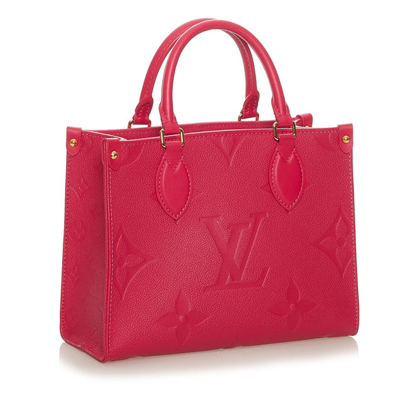 ルイ ヴィトン アンプラント オンザゴーPM ハンドバッグ ショルダーバッグ 2WAY M45660 フリージア ピンク レザー レディース LOUIS VUITTON 【中古】