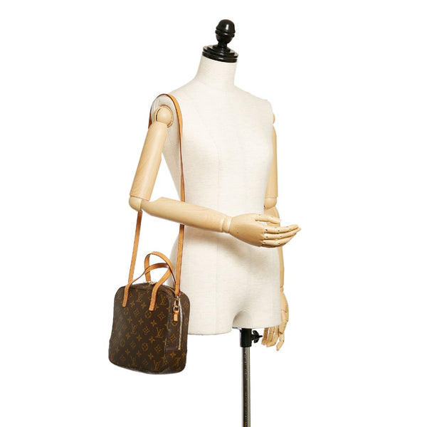 ルイ ヴィトン モノグラム スポンティーニ M47500 ブラウン PVC レザー ハンドバッグ ショルダーバッグ 2WAY レディース LOUIS VUITTON 【中古】