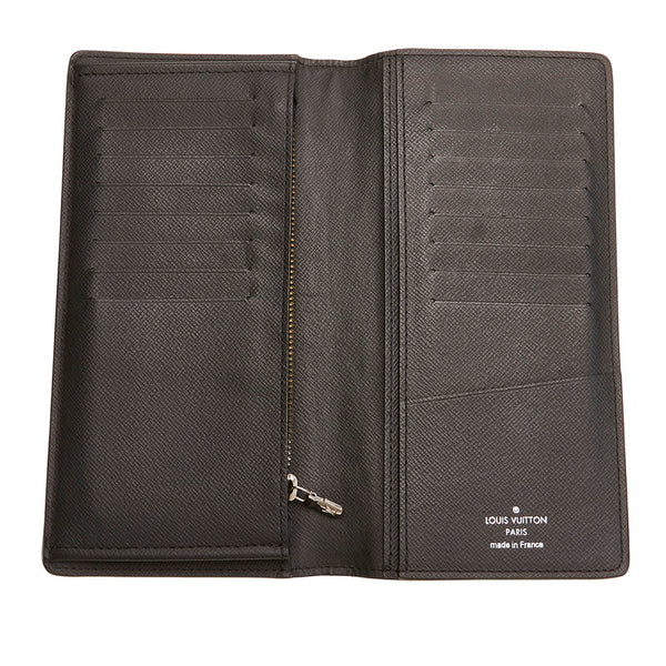 ルイ ヴィトン モノグラム エクリプス ポルトフォイユブラザ M61697 ブラック グレー PVC レザー 長財布 メンズ LOUIS VUITTON 【中古】