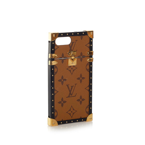 ルイ ヴィトン モノグラム アイトランク iphone7+ M64479 ブラウン PVC iPhoneケース レディース LOUIS VUITTON 【中古】